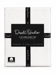 Dwellstudio King Sheet Set 100% Cotton Percale White Solid Deep Pocket 400TC. Fixed Price $57.99.