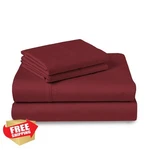 Pizuna King Sheets Rio Red, 400 Tc Long Staple Cotton Sateen Deep Pocket. Fixed Price $135.27.