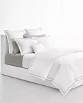5PC Ralph Lauren Queen Comforter + Sheet Set Spencer Sateen Piece White/grey. Fixed Price $299.99.