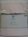 Rachel Ashwell Simply Shabby Chic Pink Embroidered Hem Sheet Set - King. Fixed Price $389.99.