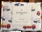 Authentic Kids Truck/police Boys Full Size Sheet Set (fire Engine). Fixed Price $45.00.