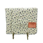 New Ralph Lauren Twin Flat Ruffled Sheet Americana Calico Blue Flowers Nos. Fixed Price $119.00.