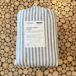 L.l. Bean King Ultrasoft Comfort Flannel Sheet Set Mariner Blue Stripe Nwt $200. Fixed Price $120.00.