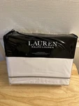 Ralph Lauren Spencer Border White Grey 4 Piece Queen Sheet Set. Fixed Price $109.99.