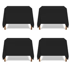 Pomp Black 90 X 156 Poplin Polyester Tablecloth 4 Pack Wrinkle Stain Resistant. Fixed Price $116.74.