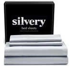Silvery Infused Bed Sheets Set Award-winning Self-cooling King Size. Fixed Price $117.28.