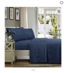 Mainstay Microfiber Bed Sheets Set Twin Size Color Blue. Fixed Price $8.99.