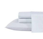 Laura Ashley Ramona Blue White King Cotton Sateen Sheet Set 300 Thread Count. Fixed Price $79.29.