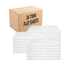 Flat Bed Sheets (case Of 24) White 180 Thread Count Size Options Bulk Set. Fixed Price $219.99.