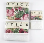 New Utica Floral Rose 4 Pc. No-iron Percale King Sheet Set 1980S Vintage. Fixed Price $110.00.