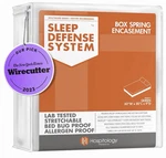 Hospitology Sleep Defense Queen Box Spring Encasement Zip Bed Bug White. Fixed Price $26.99.
