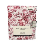 Laura Ashley Queen Sheet Set Red Floral 100% Cotton Percale Holiday Christmas. Fixed Price $84.99.