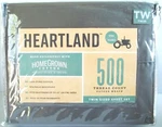 Heartland 500 Thread 100% Cotton Twin Sheet Set, Grey, Sateen Weave, New. Fixed Price $81.99.