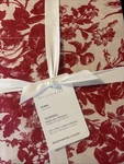 Pottery Barn Sorrel Cotton King Sheet Set 4/PCS Red New With Tags. Fixed Price $155.00.