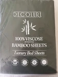 Decolure Bamboo-derived Viscose Sheet Set 4-PIECE, King Size, Light Olive Green. Fixed Price $69.99.