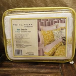 Trina Turk Residential Twin Sheet Set Palm Springs Block Citron 100% Cotton Nwt. Fixed Price $30.00.