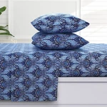 Tribeca Living Sofi Paisley 170-GSM Flannel Extra Deep Pocket Bed Sheet Set K.... Fixed Price $76.13.