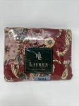 1 Lauren Ralph Marseilles Floral Red Roses Twin Ruffled Flat Sheet. Fixed Price $39.00.
