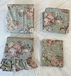 Vtg Ralph Lauren Charlotte Twin Sheet Set Flat & Fitted, Pillowcase + Sham Euc. Fixed Price $139.00.