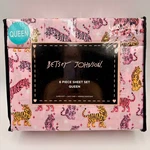 Betsey Johnson Queen Sheet Set 6 Piece Pop Tiger Pink Animal Print New. Fixed Price $50.00.