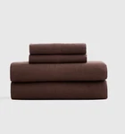Quince European Linen Sheet Set King Size Espresso Brown 4 Piece W/ Flat. Fixed Price $159.98.