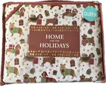 Home For The Holidays Queen Sheet Set 4-PIECE Christmas Dogs Sweaters Print. Fixed Price $49.95.