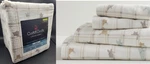 $110 Cuddl Duds Flannel Plaid King Sheet Set Neutral Window Cottage Cats New. Fixed Price $64.97.