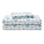 Eddie Bauer Full Tossed Snowflake Flannel Bed Linen Set 100 Cotton Sheets. Fixed Price $60.59.