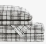 True North By Sleep Philosophy Micro Fleece Twin Sheet Set Plaid Grey White New. Fixed Price $13.99.
