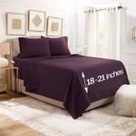 Empyrean Extra Deep Pocket Fitted Sheet - 110 Gsm Set Twin, Purple Eggplant. Fixed Price $37.99.