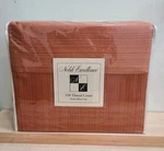 Noble Excellence 310 Thread Count Siam Stripe Cotton Sateen Twin Sheet Set Spice. Fixed Price $40.00.