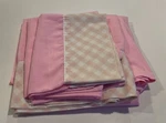 Pink Morgan Jones Muslin Top Sheet 81X104 2PILLOW Cases Gingham Vtg Made Usa. Fixed Price $14.99.