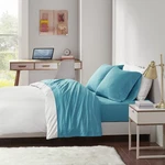Intelligent Design Cotton Blend Jersey Knit Bed Sheets Twin, Teal. Fixed Price $43.86.