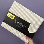 Ralph Lauren Twin Sheet Set Oxford Stripe Grey 3PC Cottage Farmhouse Chic White. Fixed Price $33.75.