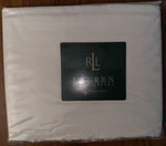 Ralph Lauren Brittany Lace Solid White Embroidered King Size Flat Sheet Nip 2AVL. Fixed Price $129.99.