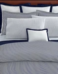 2 Ralph Lauren Organic Shirting Stripe White/navy King Flat/fit Sheet $540 Nip. Fixed Price $277.81.