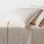 Twin/twin Xl Scalloped Performance Sheet Set Heart Printed Dot Valentine. Fixed Price $49.99.