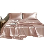 Madison Park Essentials Queen Sheet Set Blush Pink Satin Piece Bedding New $60. Fixed Price $29.75.