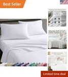 Queen Set - Natural 100% Cotton Size Bed With Deep Poc.... Fixed Price $81.92.