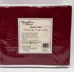Wyndham House Twin Burgundy Sheet 4 Pc Hotel Quality Microfiber Bedding. Fixed Price $17.08.