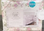 Farmhouse Rachel Ashwell White Pink Purple Blue Floral Cotton Queen Sheet Set. Fixed Price $59.99.