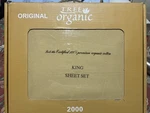 Tree Organic King Set 2000 Ct Cotton 15" Pocket Blue, Yellow, Off-white.. Fixed Price $35.00.