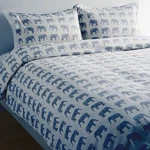 Melange Home Elephant Print 400 Duvet Cover And 2 Shams Navy/white Nwt. Fixed Price $129.99.