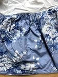 New Ralph Lauren Isadora Blue Twin Dust Ruffle Bed Skirt, White Floral Rare. Fixed Price $164.00.