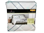 Cuddl Duds Full Sheet Set 4-PIECE Icy Blue And Gray Plaid Easy Care Microfiber. Fixed Price $39.00.