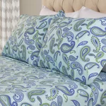 Superior Flannel Brushed Cotton Paisley Sheet Set Soft Warm Bedding. Fixed Price $61.46.