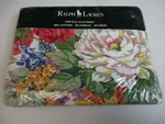 Rare New Ralph Lauren Melissa White Pink Blue Floral Flat Sheet - Full. Fixed Price $169.99.