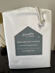 Everyday Home Trident 300 Thread Count 100% Cotton 4-PC. Sheet Set, King White. Fixed Price $30.99.