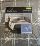 Cuddl Duds Flannel Sheet & Pillowcase Set Color Gray And Ivory Plaid Size King. Fixed Price $44.99.