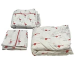 Martha Stewart Whim Collection Flamingo Print 100% Cotton Sheet Set. Fixed Price $33.99.